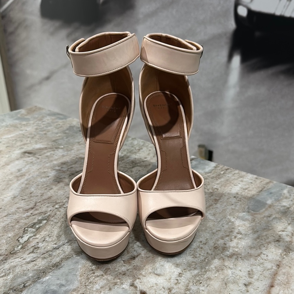 Authentic Givenchy Elegant Cream Ankle Strap Heels - image 1